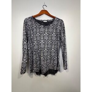 Lucky Womens Shirt Paisey Large Minimalist Boho Cottagecore Romantic Indie